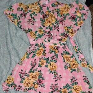 Floral Pink Kids Dress